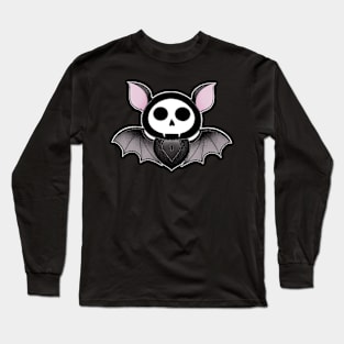 Stitched Spooky Bat Long Sleeve T-Shirt